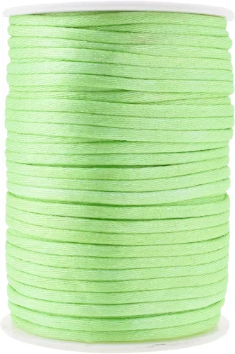 Miniatura 78 de Mandala Crafts Cordón de Satén de Nailon 2mm Cordón Rattail Champagne - 100 Yardas Cordón de Nailon Chino para Nudos Cordón de Seda Cola de Rata