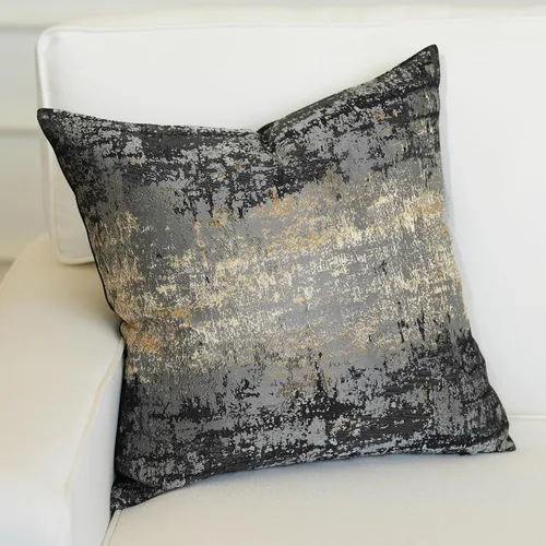 Miniatura 11 de THE-TINOART Fundas de almohada de estilo rústico moderno de 18x18, fundas de almohada decorativas tejidas en jacquard beige y dorado para sofá