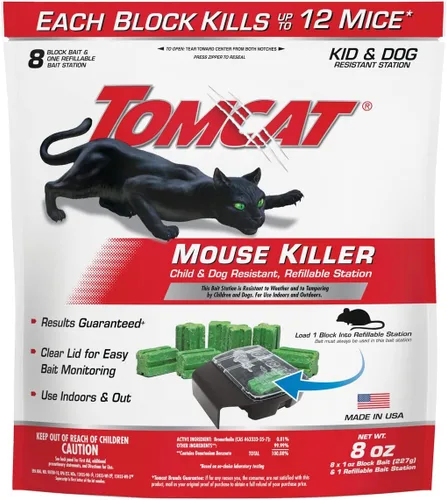 Miniatura 14 de Tomcat Mouse Killer estación desechable para matar ratas y ratones, resistente a niños y perros