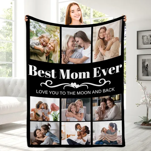 Miniatura 31 de Magimagine - Manta personalizada para papá con foto, mantas personalizadas con foto para papá de parte de su hija o hijo, regalos de cumpleaños