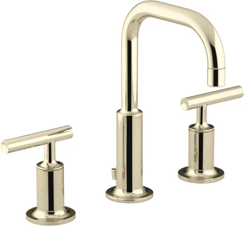 Miniatura 22 de KOHLER K-14406-3-2MB Purist - Grifo para lavabo de baño, 3 agujeros con asas cruzadas bajas, 1.2 GPM, latón moderno cepillado vibrante Latón