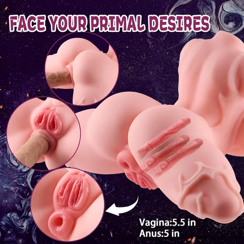Miniatura 4 de Muñecas sexuales masculinas de 9.9 libras, masturbador masculino, coño de bolsillo con cuerpo de fantasía, muñeca de torso de amor, 3 tetas y 2