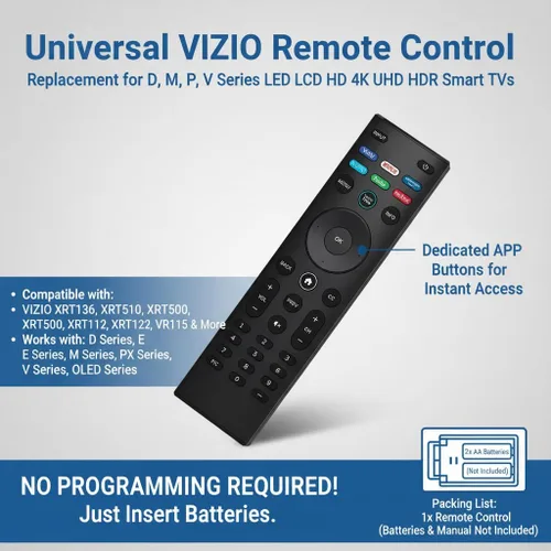 Miniatura 2 de Reemplazo universal de control remoto VIZIO - D, M, P, V Series LED LCD HD 4K UHD HDR Smart TV