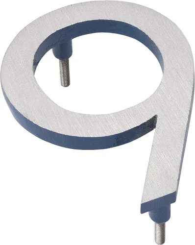 Miniatura 11 de Montague Metal Products MHN-04-F-SB2-7 Números de casa de dirección flotantes modernos de aluminio cepillado sólido, 4 pulgadas, níquel satinado
