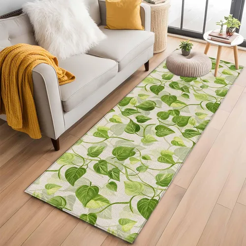 Miniatura 14 de 5x8 Area Rugs for Living Room, Spring Leaves Non-Slip Area Rugs for Living Room Bedroom Entryway, Abstract Retro Color Pastoral Plants Washable