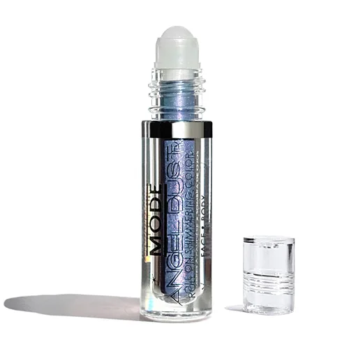 MODE Angel Dust Roll On Shimmering Eyeshadow Color DAZZLE Duochrome Blue Violet Shimmer Pearl, pigmento mineral suelto natural en polvo en una