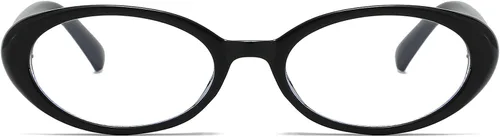 Miniatura 2 de LJCZKA Lentes ovalados con bloqueo de luz azul para mujeres y hombres, pequeños anteojos ovalados para computadora, antifatiga ocular para leer