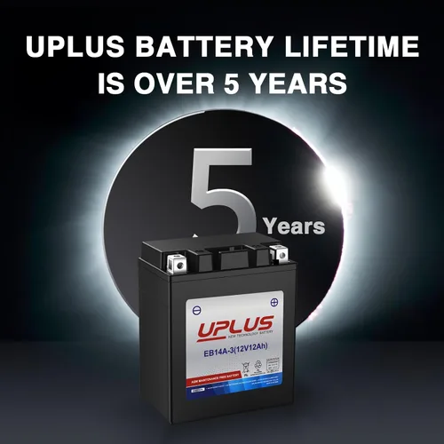 Miniatura 2 de UPLUS YTX14AHL-BS Batería para Motocicleta, EB14A-3 12V 12Ah Baterías SLA sin mantenimiento para scooter ATV Batería AGM, repuesto para PTX14AHL-BS