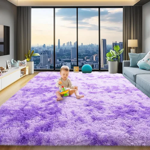 Miniatura 33 de qulint Alfombras de área de 5 x 7 pies para sala de estar, alfombra suave y esponjosa para dormitorio, alfombra de habitación de niños grandes, Gris