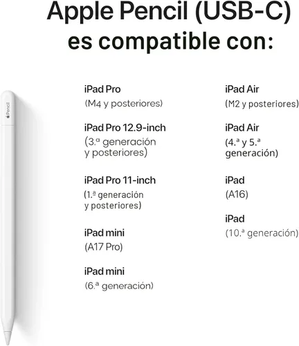 Miniatura 4 de Apple Pencil (USB-C): Se requiere verificación de compatibilidad del dispositivo - Precisión perfecta de píxeles, sensibilidad de inclinación
