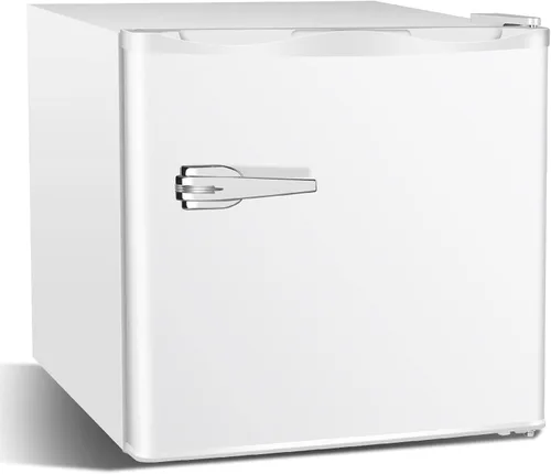 Miniatura 10 de Antarctic Star Mini refrigerador con congelador, capacidad 1.6 pies cúbicos, refrigerador vertical pequeño con estantes removibles, termostato de 7