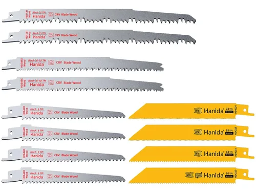 Paquete de 12 hojas de sierra recíproca de metal, hojas de sierra de podar de madera para sierras recíprocas/Sawzall, cuchillas BI-M42 Sawzall para