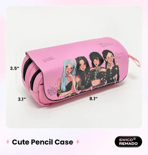 Miniatura 2 de Swico Remado Lindo organizador de rotulador, bolsa de almacenamiento grande para suministros de oficina
