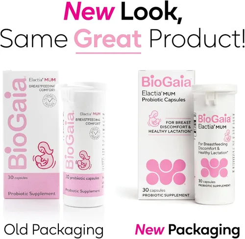 Miniatura 2 de BioGaia Elactia - Probiótico para lactancia materna Suplementos de lactancia Esenciales para recién nacidos y probióticos para mamá y bebé