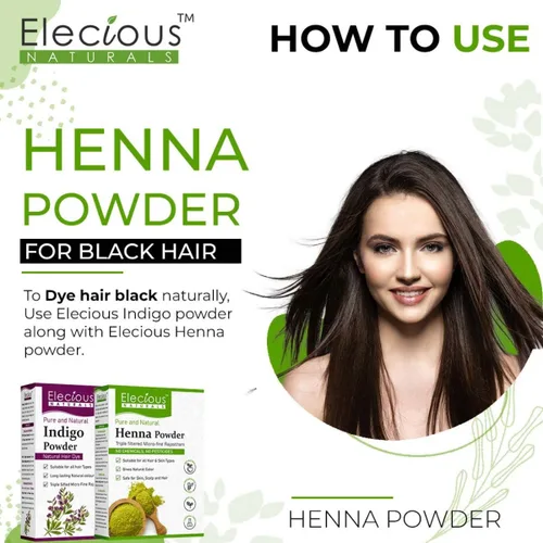 Miniatura 6 de Elecious Polvo de henna natural para el color del cabello y el crecimiento, sin silicona, sin amoníaco, sin sulfatos, sin color sintético, sin