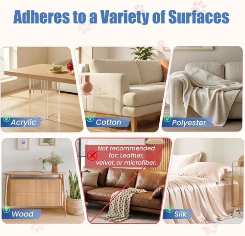 Miniatura 5 de 24 protectores de muebles de arañazos para gatos, protectores de sofá de doble cara para proteger los arañazos de las garras de los gatos, hojas