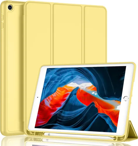 Miniatura 29 de iMieet - Funda para iPad de 9ª generación 2021/iPad de 8ª generación 2020 de 10.2 pulgadas con soporte para lápices, funda para iPad de 7ª
