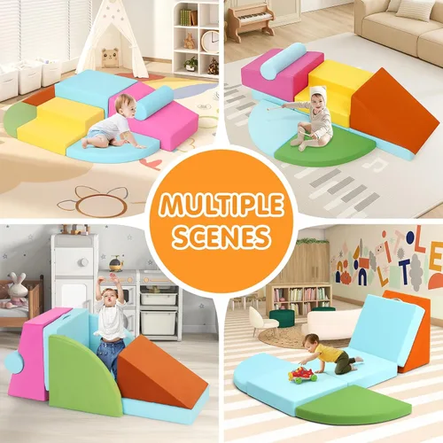 Miniatura 7 de 7 juguetes de escalada para niños pequeños de 1 a 3 años en el interior, bloques de escalada de espuma para bebés, juego suave para niños pequeños