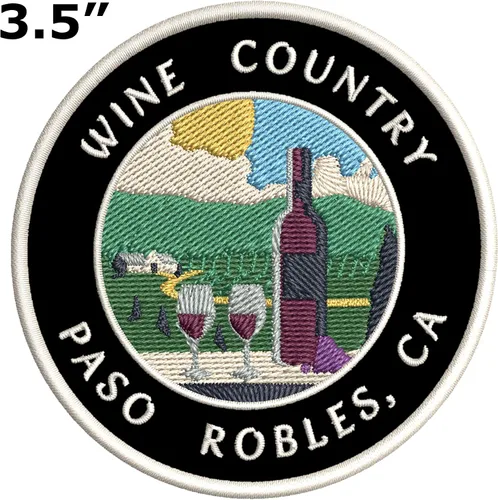 Miniatura 2 de Vinyard - Wine Country - Paso Robles, California 3.5 pulgadas bordado DIY hierro o coser parches decorativos vacaciones aventura tema novedad