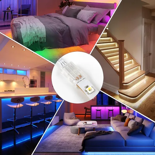 Miniatura 8 de RGBZONE Kit de conector LED de 3 pines de 0.394 in con cable de extensión de 3 pines de 32.8 pies y 10 piezas de tira LED de 3 pines para conectores