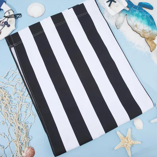 Miniatura 4 de GORGECRAFT Silla de playa de 44.5 x 16.9 in, lona de repuesto, 2 piezas, fundas de repuesto para sillas de salón al aire libre, color blanco