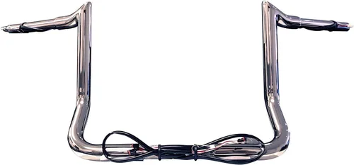 Miniatura 3 de Dominator Industries Perchas de gancho de carne cromadas de 1 1/4 pulgadas precableadas de 12 pulgadas compatibles con Harley-Davidson Bagger
