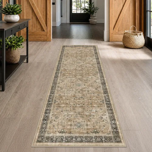 Miniatura 33 de Alfombra Boho Negra para Sala de Estar - Alfombra de Área Lavable de 10x14 Pies, Alfombras de Comedor para Debajo de la Mesa, Alfombra Suave de Pelo