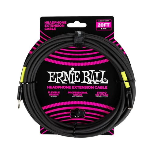 Miniatura 5 de Ernie Ball Cable de extensión de auriculares 1/4 a 0.138 in 10ft - Negro