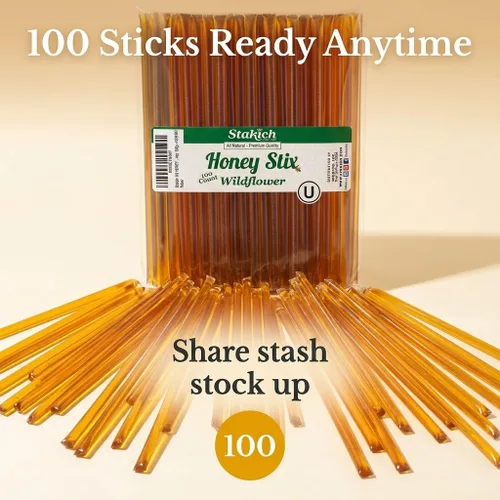 Miniatura 8 de Stakich Stix de Miel de Flor Silvestre (100 Stix)
