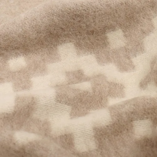 Miniatura 5 de Manta gruesa de lana de alpaca pesada para acampar al aire libre en interiores, mantas peruanas suaves tamaño Queen diseño étnico