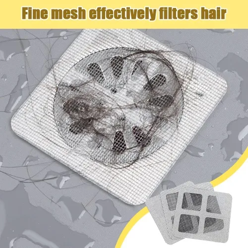 Miniatura 2 de Adhesivos desechables para drenaje de cabello 2025, cubierta de malla, adhesivo de drenaje de suelo, protector de drenaje de ducha de baño, cubierta