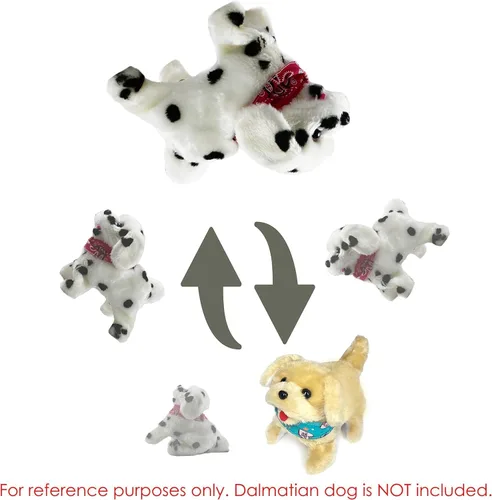 Miniatura 3 de Haktoys - Perros de peluche que funcionan con pilas para cachorros que saltos mortales caminan, se sientan y ladran – 2 cachorros de juguete de alta
