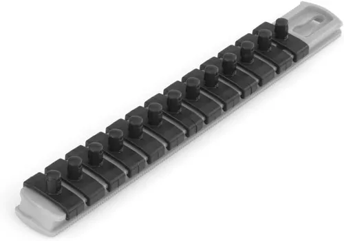 Miniatura 12 de TEKTON guía de llaves de 1/4 pulgadas x riel de 20.3 cm, 13 clips (rojo) OSR01113 Fabricado en EE. UU