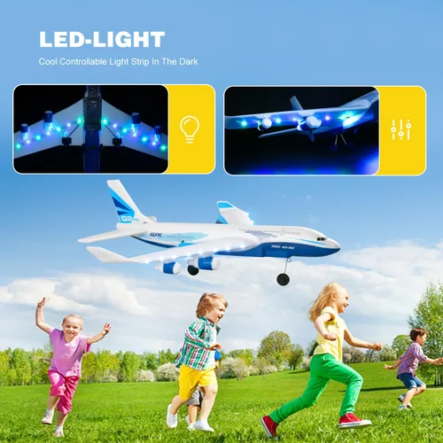 Miniatura 3 de 4DRC Aviones de espuma G2 con control remoto para niños y adultos, aviones RC con 3 baterías para principiantes y adultos, juguetes de avión regalos