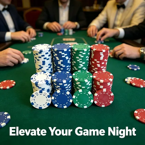 Miniatura 5 de SEETOOOGAMES 200 fichas de póquer de casino a rayas de 0.41 oz de arcilla compuesta, 4 colores (rojo, verde, blanco y azul)