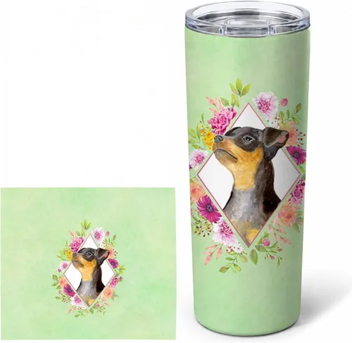 Miniatura 282 de Caroline's Treasures CK4270TBL20 - Vaso delgado de acero inoxidable de 20 onzas con aislamiento al vacío de doble pared, reutilizable