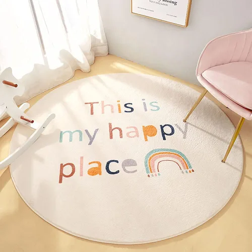 Miniatura 20 de Poowe Alfombra de juego para niños, alfombra redonda educativa del alfabeto, suave, antideslizante, para el dormitorio de los niños pequeños León-2