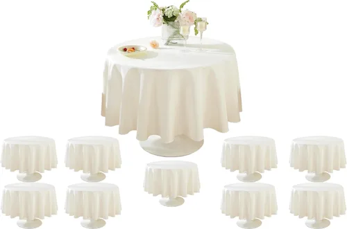 Miniatura 37 de Paquete de 5 Manteles Cuadrados 60 x 60 Pulgadas de Carbón, Mantel de Poliéster Lavable para Uso en Hogar, Fiesta, Boda o Restaurante.