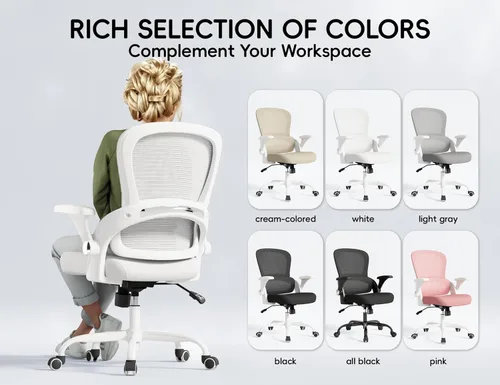 Miniatura 6 de TRALT Silla de oficina ergonómica con soporte trasero, sillas de escritorio de oficina en casa, silla de escritorio cómoda, silla de computadora