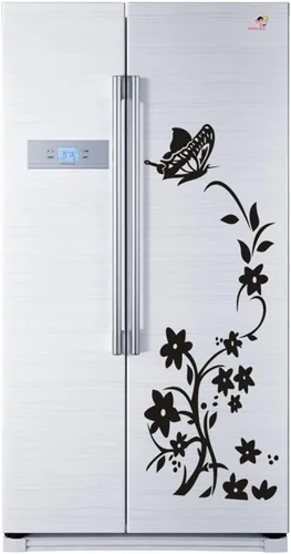 extraíble vinilo fácil de usar calcomanía decorativo para pared de flores y mariposas para refrigerador muebles