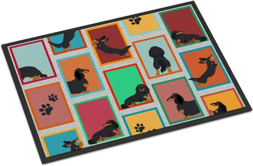 Miniatura 109 de Caroline's Treasures MLM1149MAT - Felpudo rojo Border Collie de 18 x 27 pulgadas, para interiores y exteriores, para entrada, antideslizante, Border