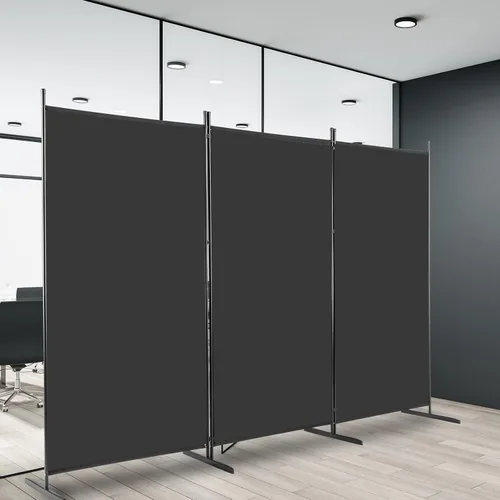 Miniatura 5 de Pantalla de privacidad plegable portátil de 3 paneles, divisor de habitación de 6 pies, divisores de pared portátiles de oficina, divisores