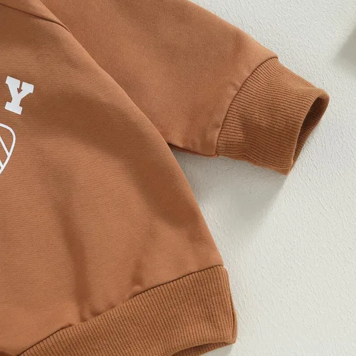 Miniatura 33 de Adobabirl Conjunto de sudadera y pantalones de Halloween para bebé, sudadera y pantalones con parche de calabaza para Halloween, otoño, ropa de bebé