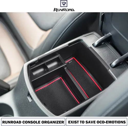 Miniatura 5 de RUNROAD Bandeja organizadora de consola central compatible con accesorios Kia Seltos 2020 2021 2022 2022 2023 2024 2025 2026, bandeja de inserción