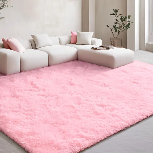 Miniatura 175 de EVOIONOS - Alfombra redonda gris para dormitorio, 5x5 pies; alfombras circulares suaves y esponjosas para sala de estar, alfombras de felpa peludas