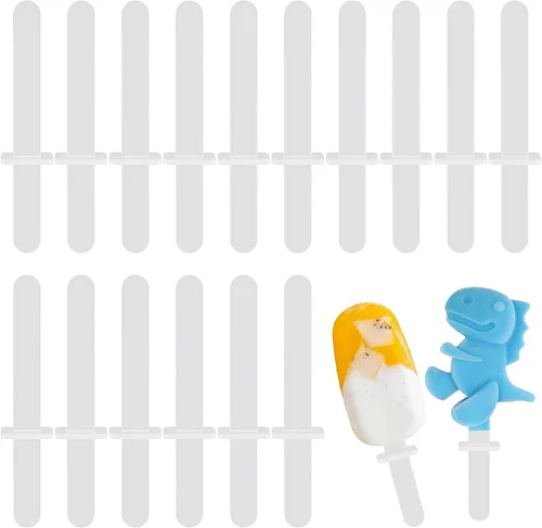 Miniatura 12 de WMKGG Juego de moldes de silicona para paletas, 2 piezas moldes para helado con 50 palitos de madera para cake pop, paletas de hielo, cakesicles Rosa