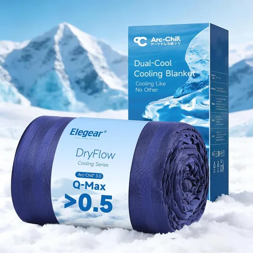 Miniatura 22 de Elegear Manta Refrescante Revolucionaria que Absorbe el Calor para Mantener el Cuerpo Fresco para Sudores Nocturnos, Arc-Chill 3.0 Fibra Fresca
