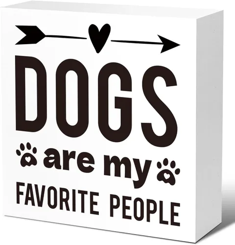 Miniatura 9 de LVQHI Letrero decorativo con diseño de huellas de perro con texto en inglés "I Funny Pet Dog Footprint", "Don't Who Care Who Dies in the Movie As