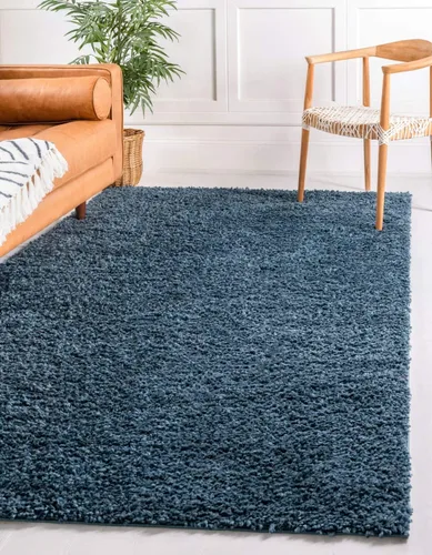 Miniatura 14 de Unique Loom Davos Shag Collection - Alfombra de área, color liso (4 pies 1 pulgada x 6 pies 1 pulgada, rectangular, color pimienta)