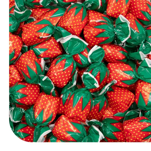 Arcor Bon Bons de fresa - Paquete a granel de 2 libras - Caramelo duro relleno envuelto individualmente - Caramelo retro de centro suave - Caramelo
